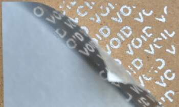 VOID labels 40x20 mm silver, 1000