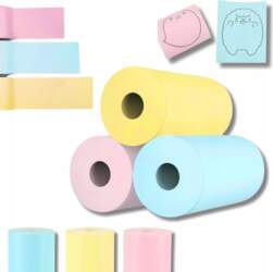 3x COLORED PAPER ROLLS FOR THERMAL