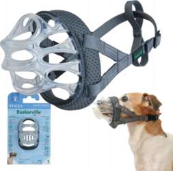 Baskerville muzzle INVISA Physiological Transparent Basket