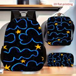 Blue Cloud Yellow Star Pattern Backpack