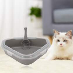 Cat Litter Tray Triangular Open Top