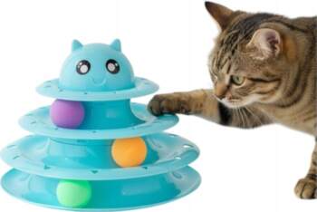 Interactive toy tower with balls for