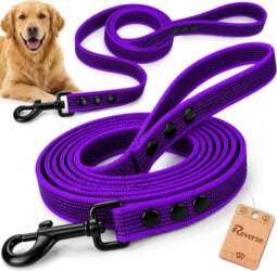 Reverse NON-SLIP DOG LEASH RUBBERIZED TRAINING