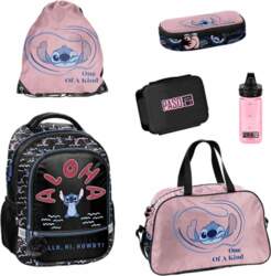 School set Stitch Paso black backpack