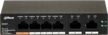SWITCH PoE 4+2 Dahua Managed Smart