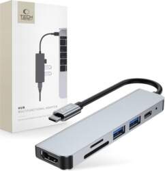 TECH-PROTECT V4-HUB 6-in-1 Adapter - Grey