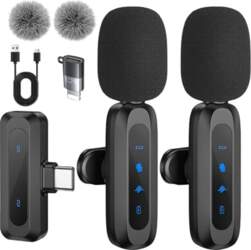 WIRELESS MICROPHONE LAVALIER USB C IPHONE