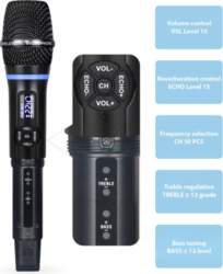 Wireless Microphone System Receiver with Handheld