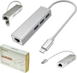 Adapter TYPE C 3x USB ETHERNET