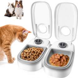 AUTOMATIC CAT FEEDER 2 CHAMBERS TIMER