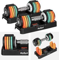 Cast iron dumbbells adjustable set 2x5kg