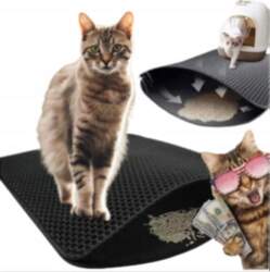 Cat LITTER BOX Mat Double Layer