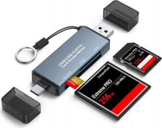 CF Micro SD Memory Card Reader