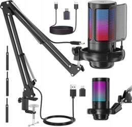 CONDENSER MICROPHONE WITH RGB LIGHT EFFECTS