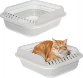 DAZAPETS LARGE CAT LITTER BOX WITH