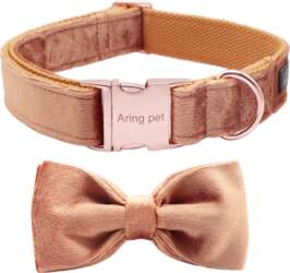Dog Collar with Fly Velour Adjustable