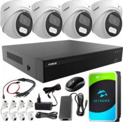 FORCE Monitoring Kit 4x IP Camera