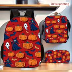 Halloween Pumpkin Witch Ghost Bat Pattern