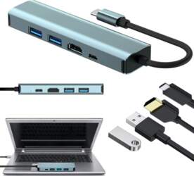 Hub Adapter 5in1 Usb-c Usb Adapter