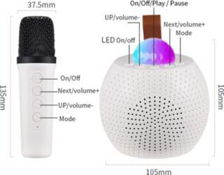 Karaoke Device Mini Wireless Microphone and