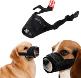 MATERIAL DOG MUZZLE with mesh physiological