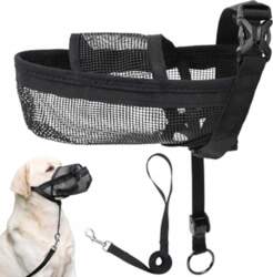 Material muzzle made of mesh for