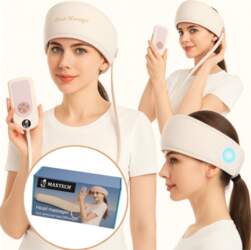 MAXTECH Head Massager Wireless Headband for