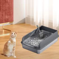 Open Litter Box Cat Litter Basin