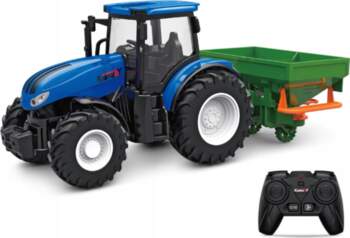 Remote Controlled Blue Tractor with Seeder