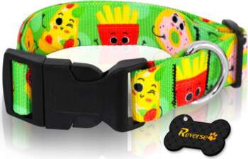Reverse SOLID DOG COLLAR, ADJUSTABLE, 30-45cm
