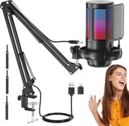 RGB STUDIO MICROPHONE USB JACK CONDENSER