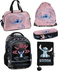 School set Stitch Paso black backpack