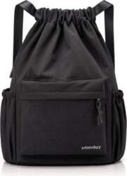 Terra Moda BACKPACK BAG BLACK PULL-DOWN