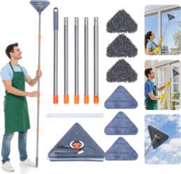 Triangular mop for bathroom tile+ 6