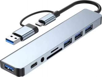 UNIVERSAL SPLITTER USB-C 8in1 SD/TF reader