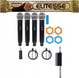 Wireless Microphone System 4 Microphones Solid