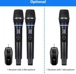 Wireless Microphone System Receiver with T9