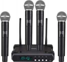 Wireless Microphone System Receiver with Wireless
