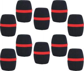 10pcs Black Handheld Microphone Windscreen Foam