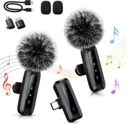 2X WIRELESS TIE MICROPHONE, FOR IPHONE