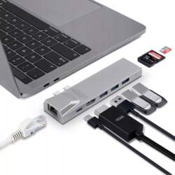 4Apple.pl HUB 2xUSB-C Thunderbolt HDMI