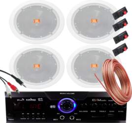4X JBL CEILING SPEAKERS BLUETOOTH AMPLIFIER