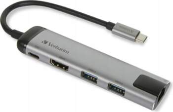 Adapter Verbatim Hub USB-C HDMI 2xUSB-A