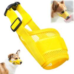 ADJUSTABLE BREATHABLE MESH DOG MUZZLE TO