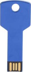 Blue USB Key Shaped Flash Drive