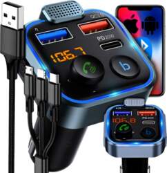 BLUETOOTH CAR FM TRANSMITTER 3x USB