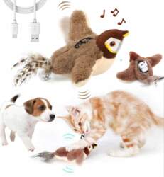 Cat Toy Interactive Plush Bird -