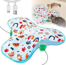 Cat toy interactive , touch-activated rechargeable