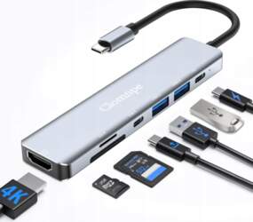 Clomnpe USB C Hub, 7-in-1 USB