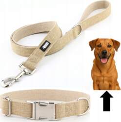 Collar and leash dog set adjustable